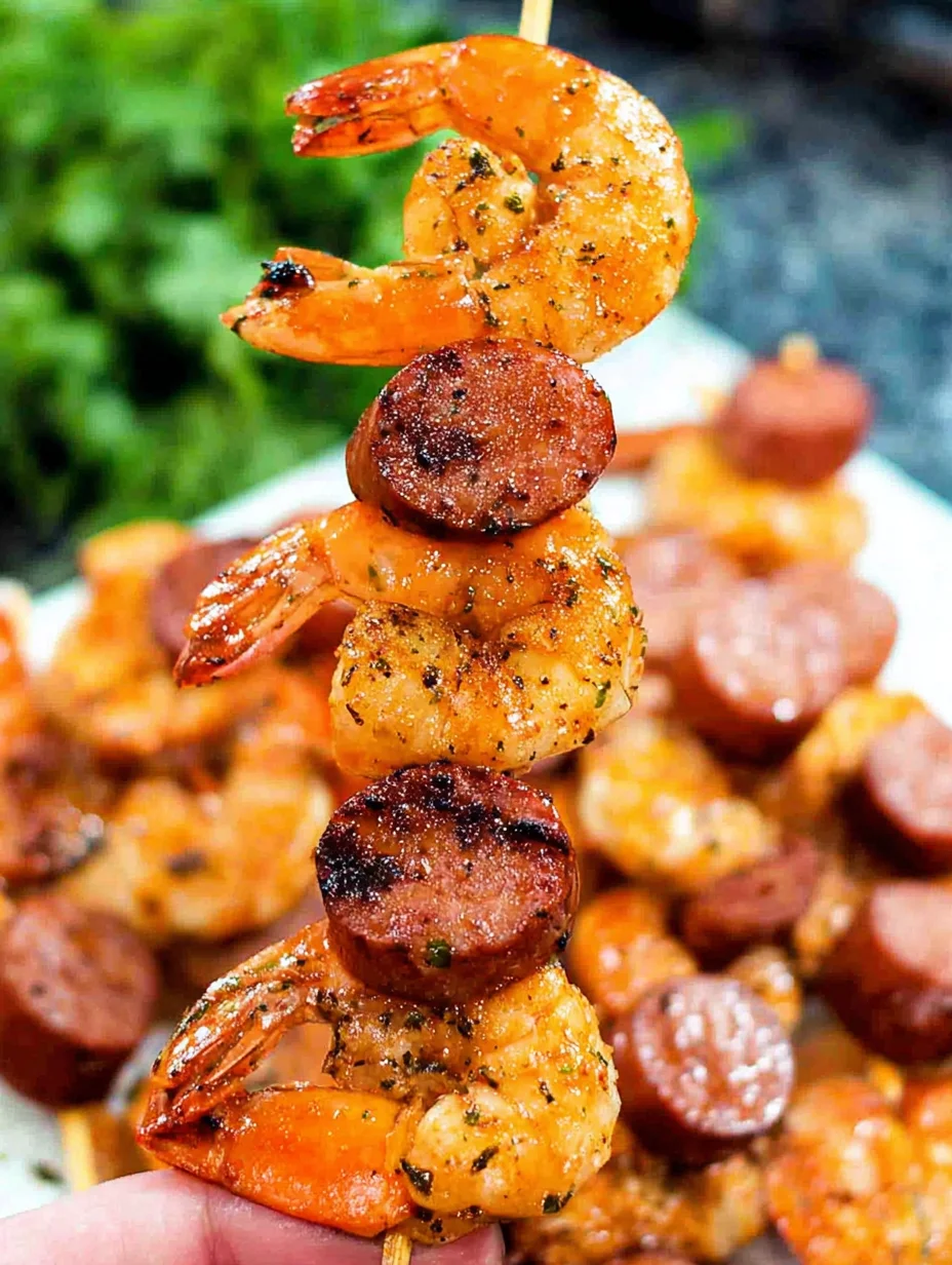 Sausage and Shrimp Kabobs