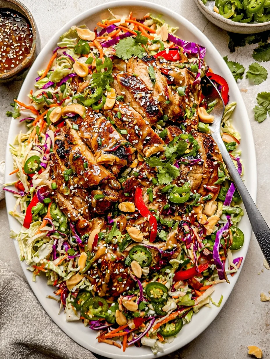 Sesame Chicken Cabbage Crunch Salad