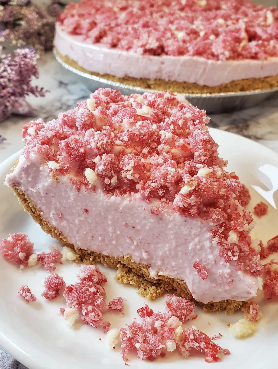 Strawberry Shortcake Freezer Pie