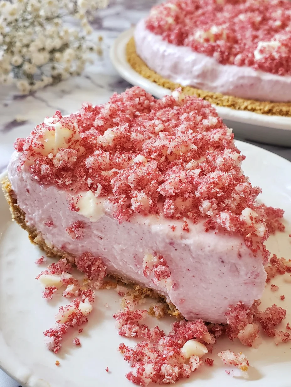 Strawberry Shortcake Freezer Pie