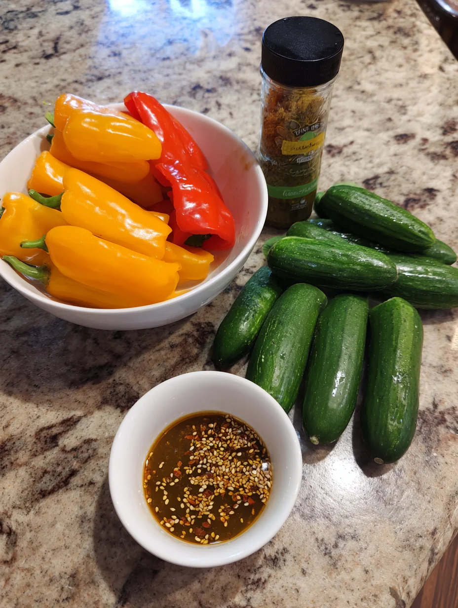 Viral TikTok Cucumber & Bell Pepper Salad